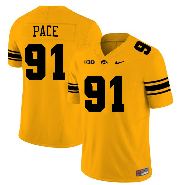 Jonah Pace Iowa Jersey,University Of Iowa Hawkeyes Fotoball Uniforms,Jersey,Gears-Gold